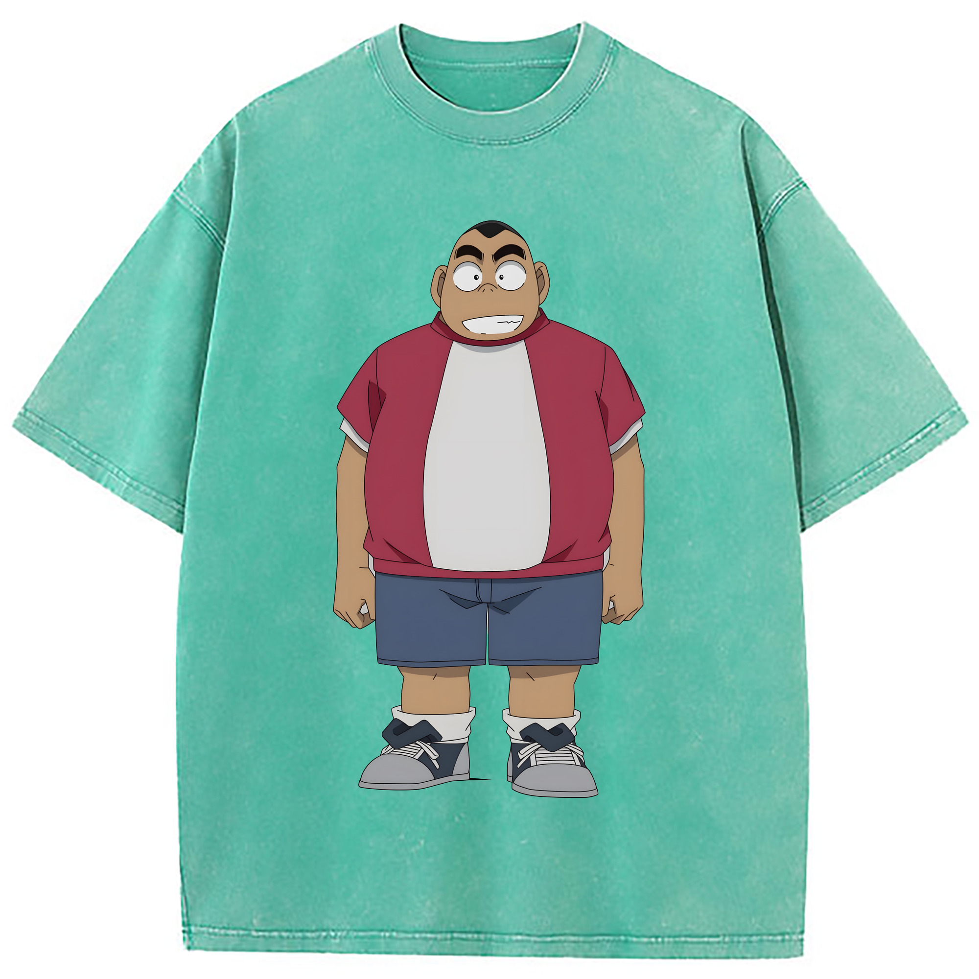 （画像用） 名探偵コナン 小嶋 元太 こじま げんた Detective Conan Kojima Genta 綿100% ヴィンテージ風 半袖Tシャツ（フロントプリント）